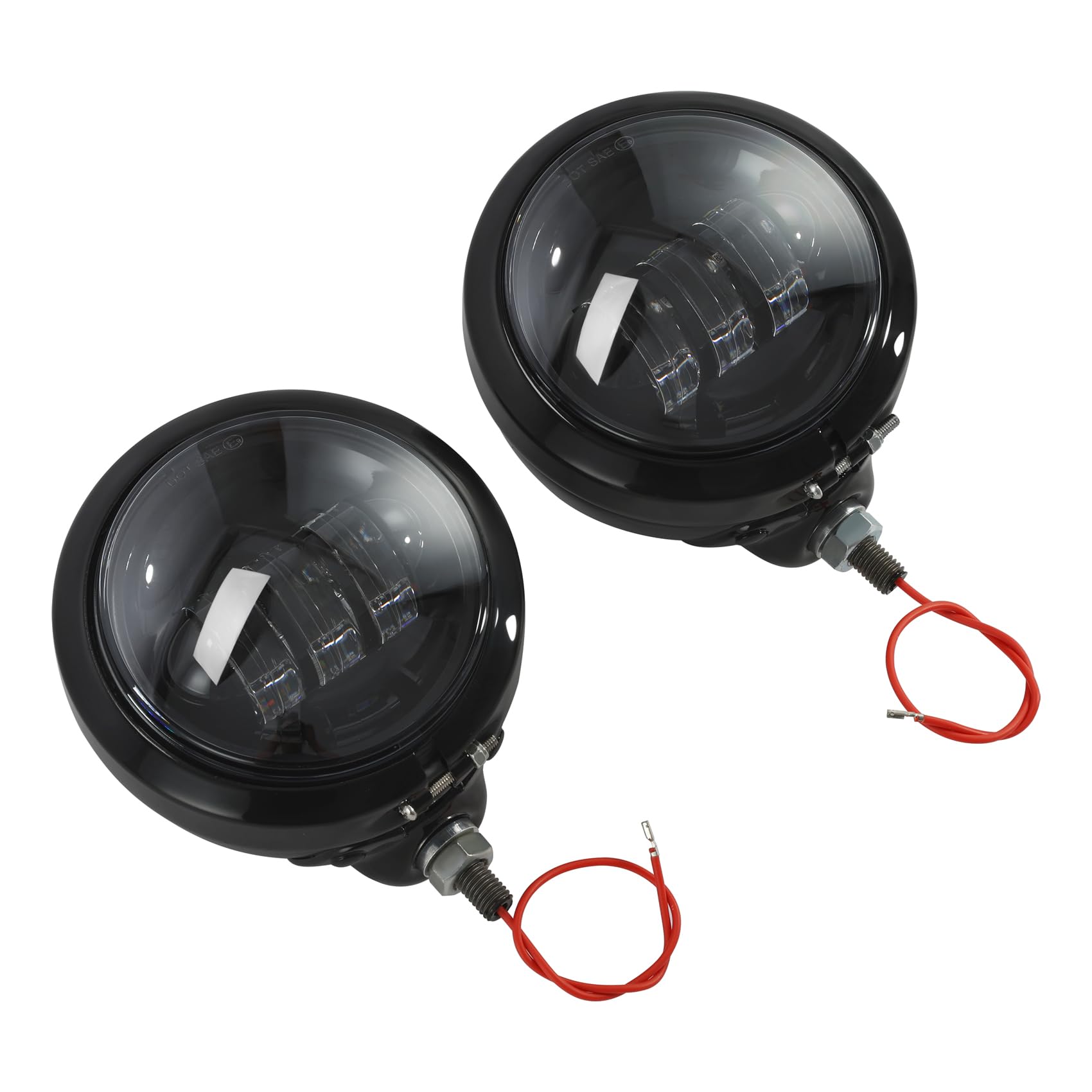 SLMOTO LED Fog Passing Light Lamp Housing Bucket Pair Black 4.5