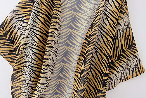 Image of CASURESS Women's Cardigan-Sheer Kimono Loose Summer Floral Print Cover Ups