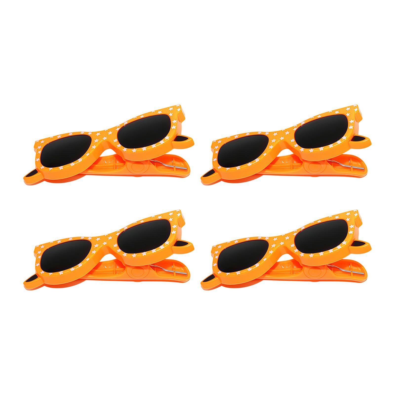 Oxxggkao Multiple Patterned Sturdy Pegs 4 Pieces with Deeper Grooves to Firmly Fasten Fabric Items While Traveling Clothes Pins