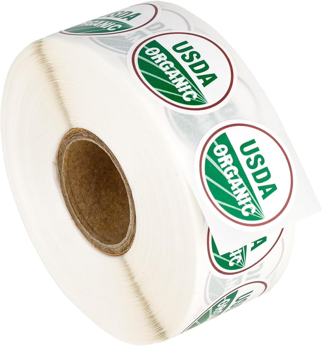 USDA Organic Labels, 1 Inch Diameter Circles, 1000 Labels per roll, 44 Rolls