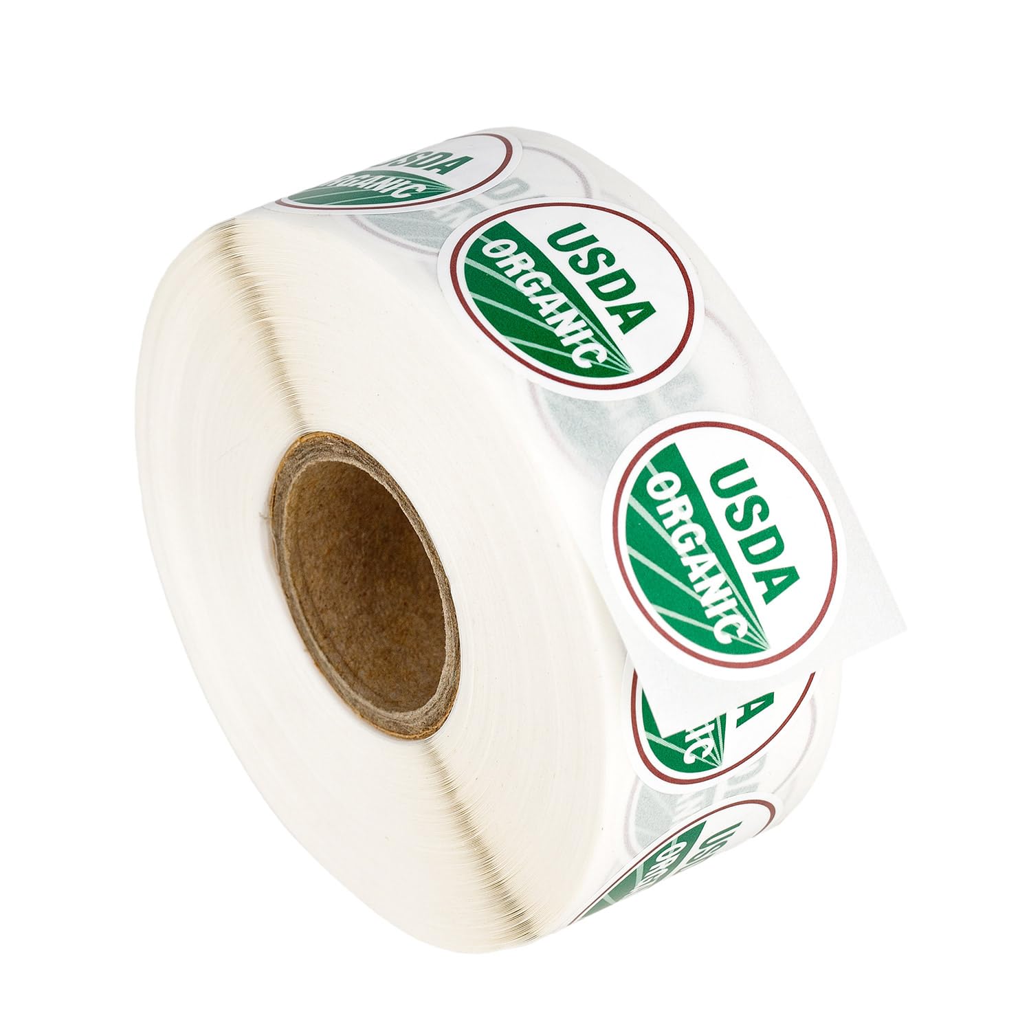 USDA Organic Labels, 1 Inch Diameter Circles, 1000 Labels per roll, 120 Rolls
