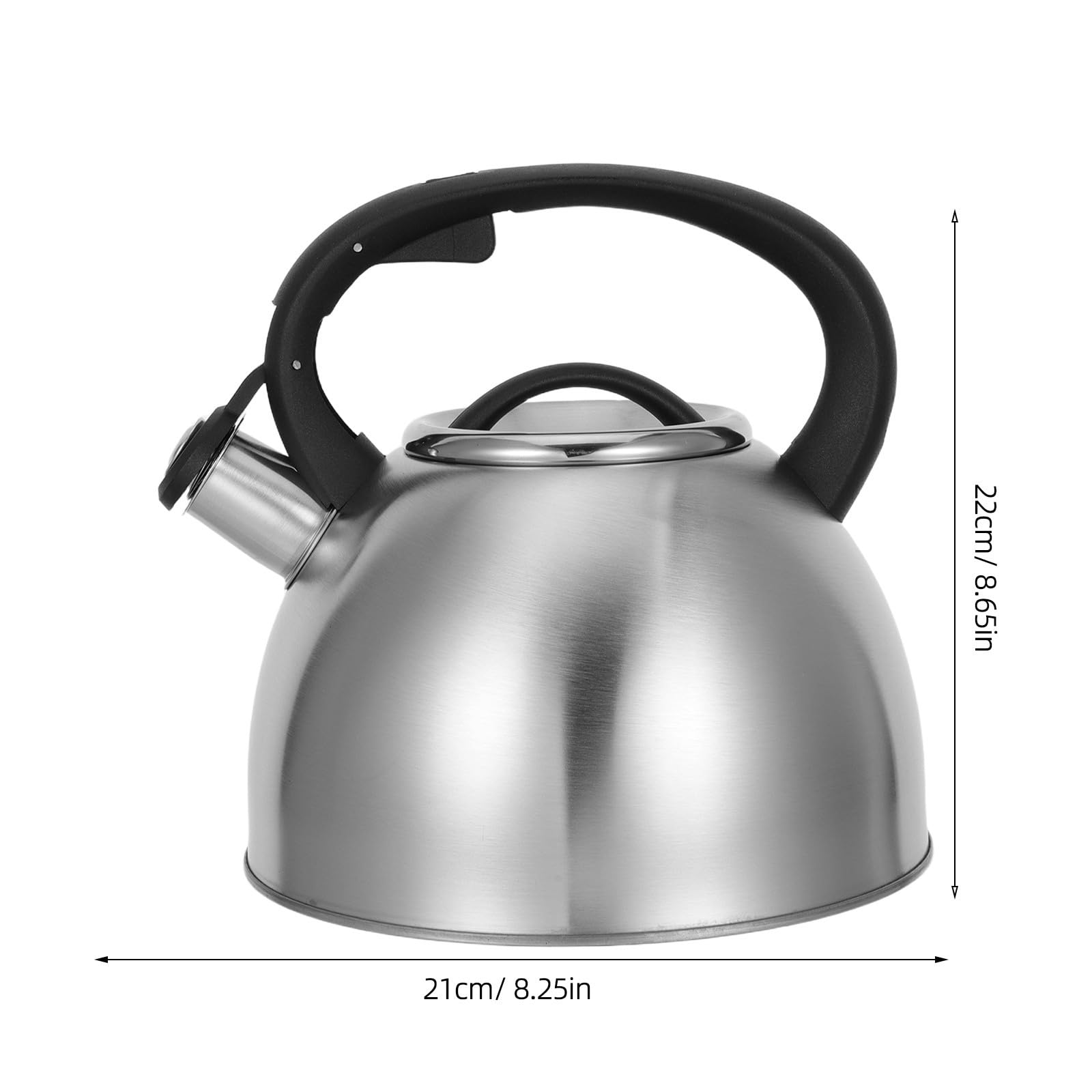 Luxshiny Hervidor de Agua Silbante de Acero Inoxidable de 3l con Mango Ergonómico y Superficie Pulida para Camping y Apartamentos