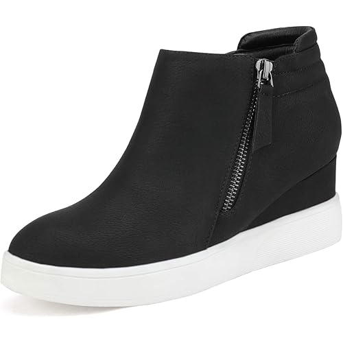 DREAM PAIRS Women’s Platform Wedge Sneakers Ankle Booties