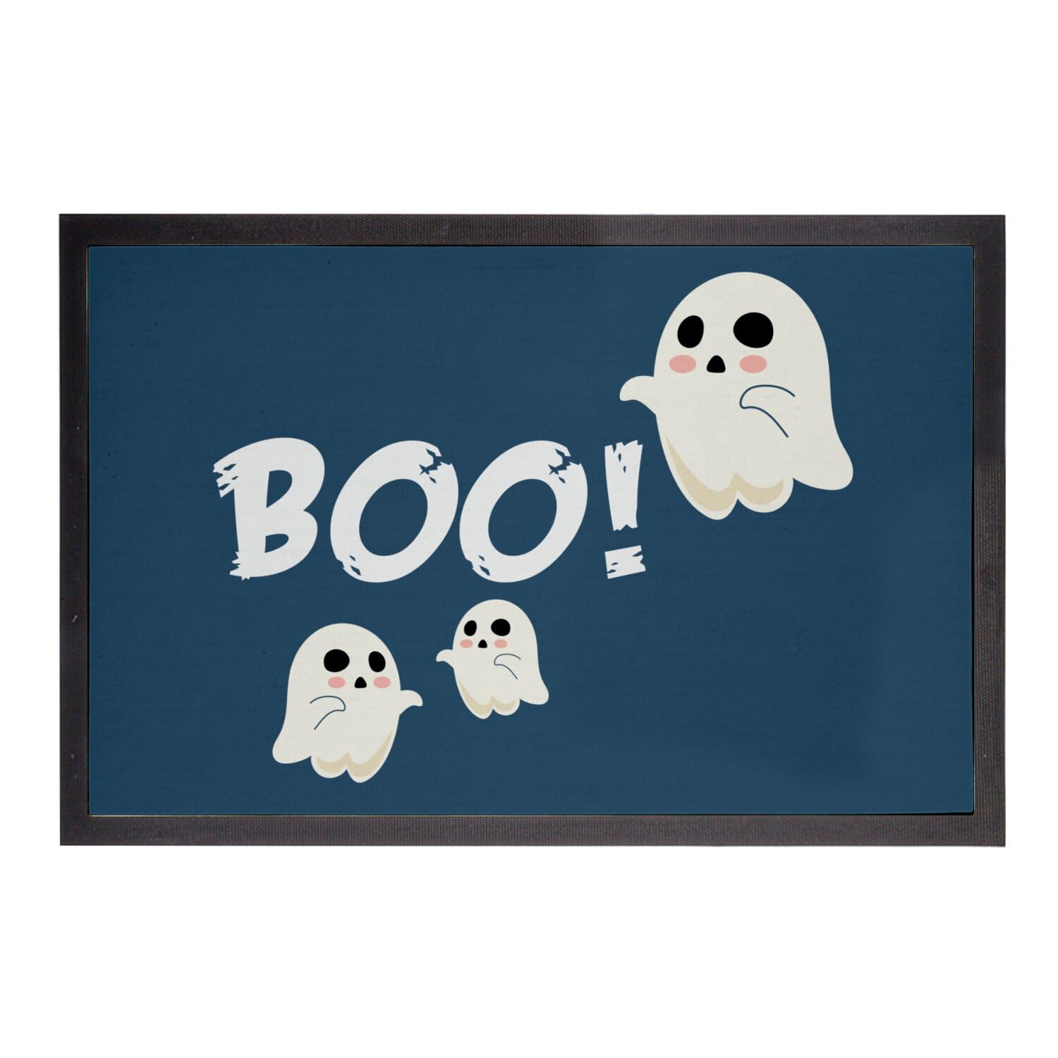 Paillasson bleu Halloween grand tapis entrée fantôme mignon mignon 75x50 cm