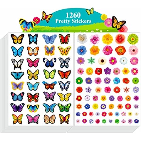 Pegatinas de Mariposas y Flores Hebayy Cover