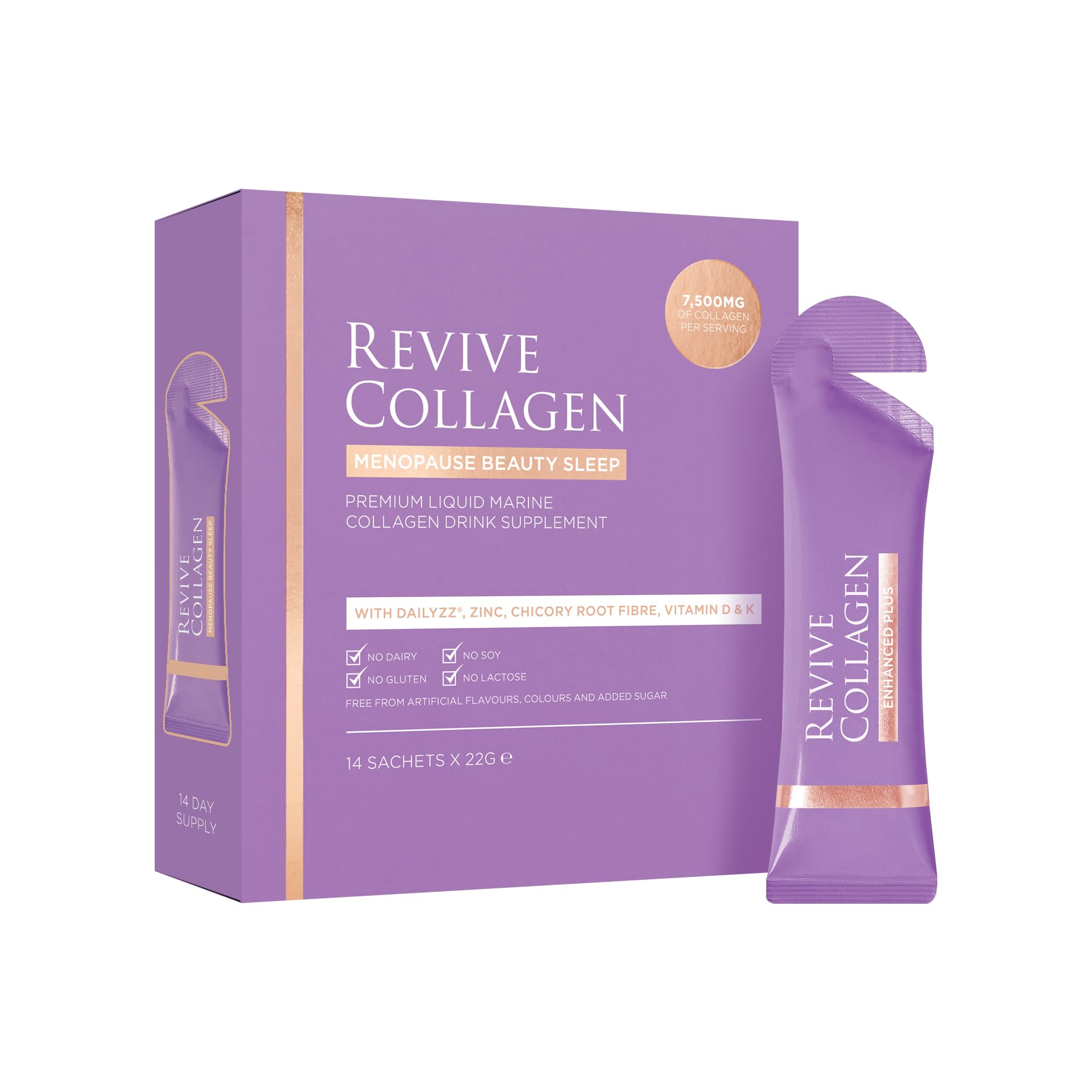 Revive Collagen Premium Menopause Range - Hydrolysed Liquid Marine Collagen Drink (28, Beauty Sleep)