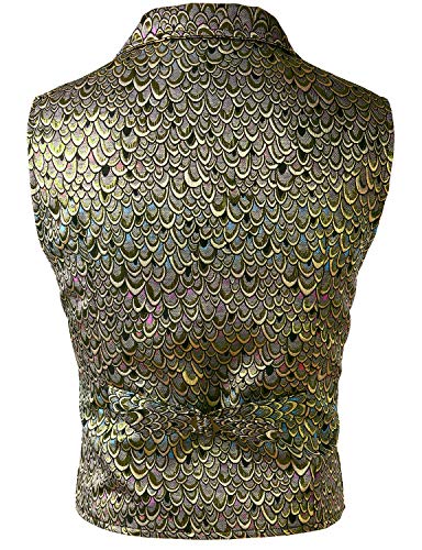 Image of VATPAVE Mens Victorian Suit Vest Steampunk Gothic Waistcoat