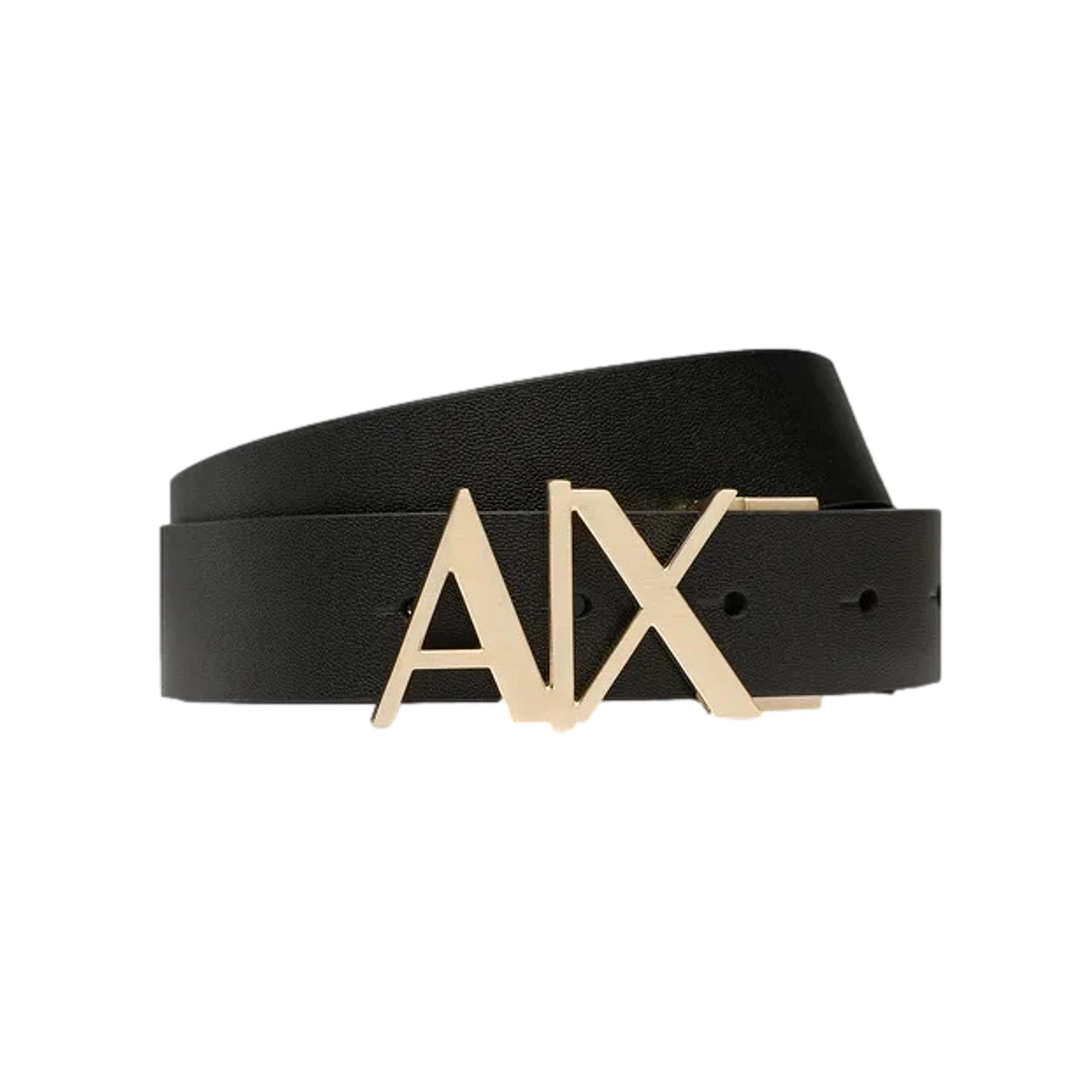 A|X ARMANI EXCHANGE Men's Gold Ax Buckle Reversible Hinge Belt, Black/Blue Navy, 38-image-13
