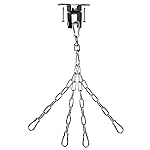 Yes4All Punching Bag Hanger, Stainless Steel Swivel Chain with 4 Snap Hooks for Heavy Bag, Gym Swing, Trapeze, and Hammock, Wood Beam Hanger with Chain