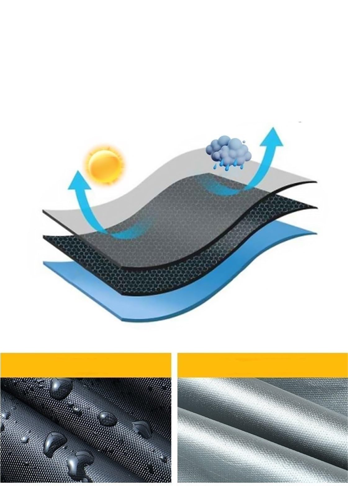 Funda Impermeable Motocicleta para Bajaj Boxer CT100 con Bandas Reflectantes, Orificios para Candado Y Bolsa De Almacenamiento
