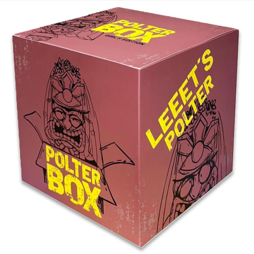 JGA PolterBox Deluxe – Komplettset mit 11 Partyspielen für Junggesellinnenabschied, 4–20 Spielerinnen – All-in-One JGA Partybox für Polterabend, Aufgaben & Gruppen-Challenges (Girls Edition)