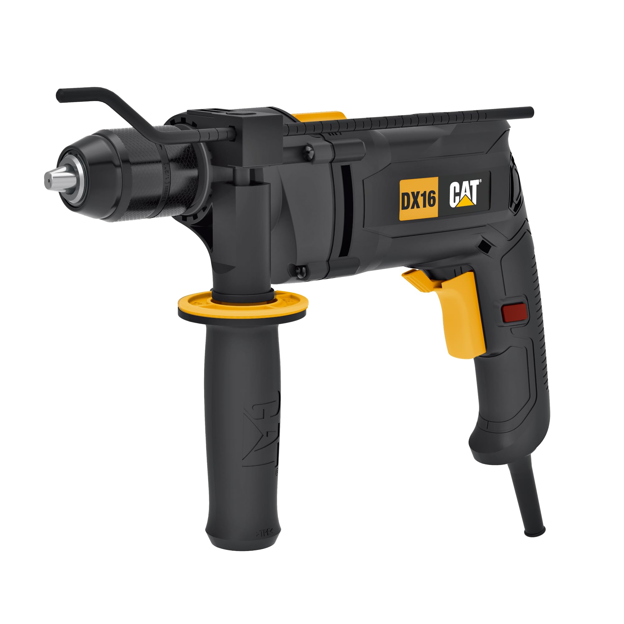 CAT DX16 Impact Drill 850W 13mm | 3000 RPM | 48000 BPM | Keyless Chuck | Aluminium Gear Housing | 35mm Wood 20mm Masonry 13mm Steel | Variable Speed | Depth Gauge Included