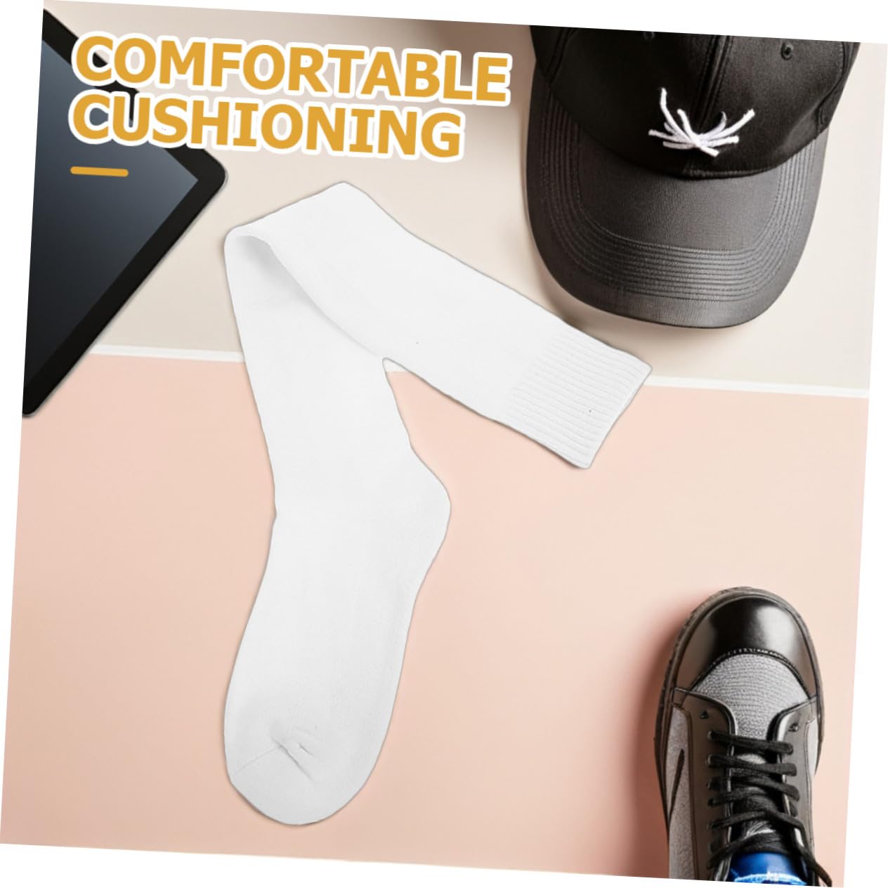 4 Pares Calcetines de Esgrima con Refuerzo Rodilla Medias Altas Transpirables con Acolchada para Fútbol y Hockey sobre Césped Seguro y Antideslizante para Adultos y Jóvenes