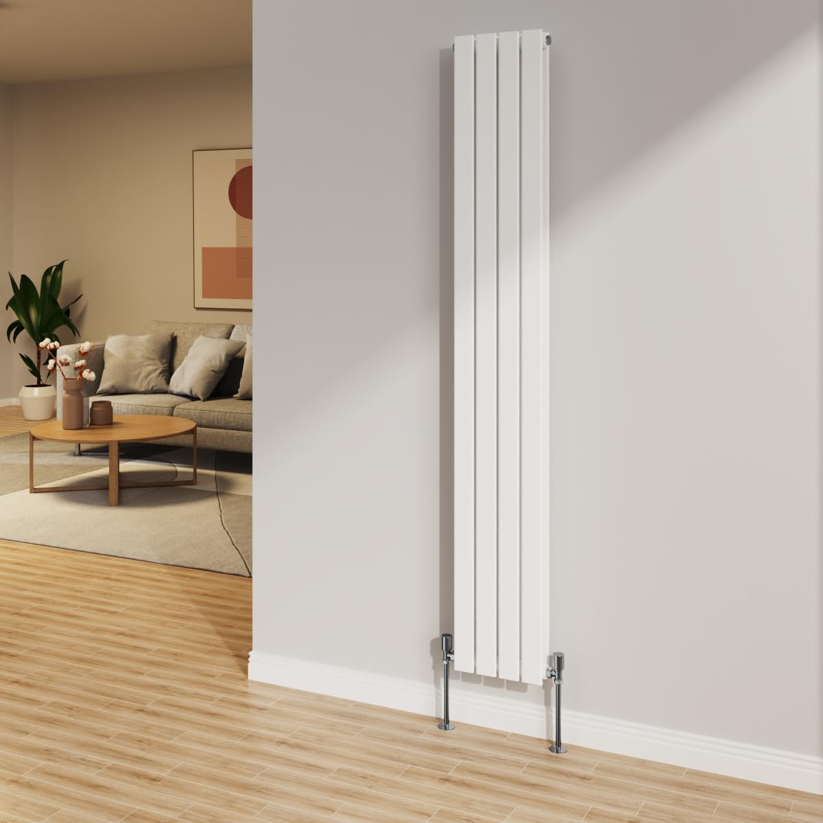 Nrg Gloss White 1800X272mm Radiator Vertical Flat Panel Bathroom Double Rad