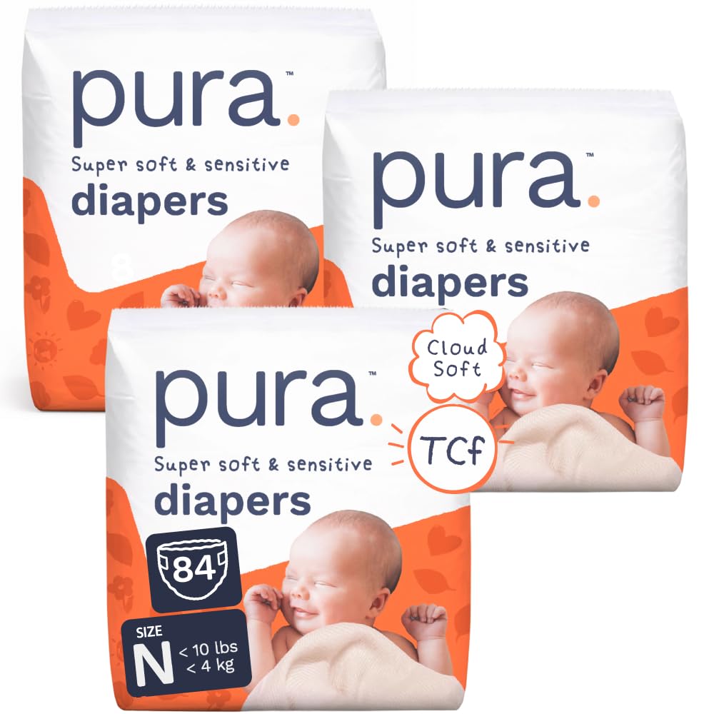 Baby Diapers Newborn (Up to 10 lbs) 84 Count Sensitive Skin
