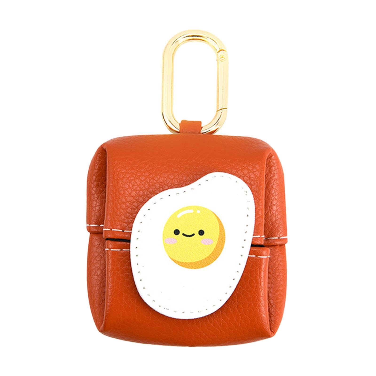 nivaa Money Purse Small Square Card Bag Storing Cards Pocket Headphones Case Cover Egg-picture-22
