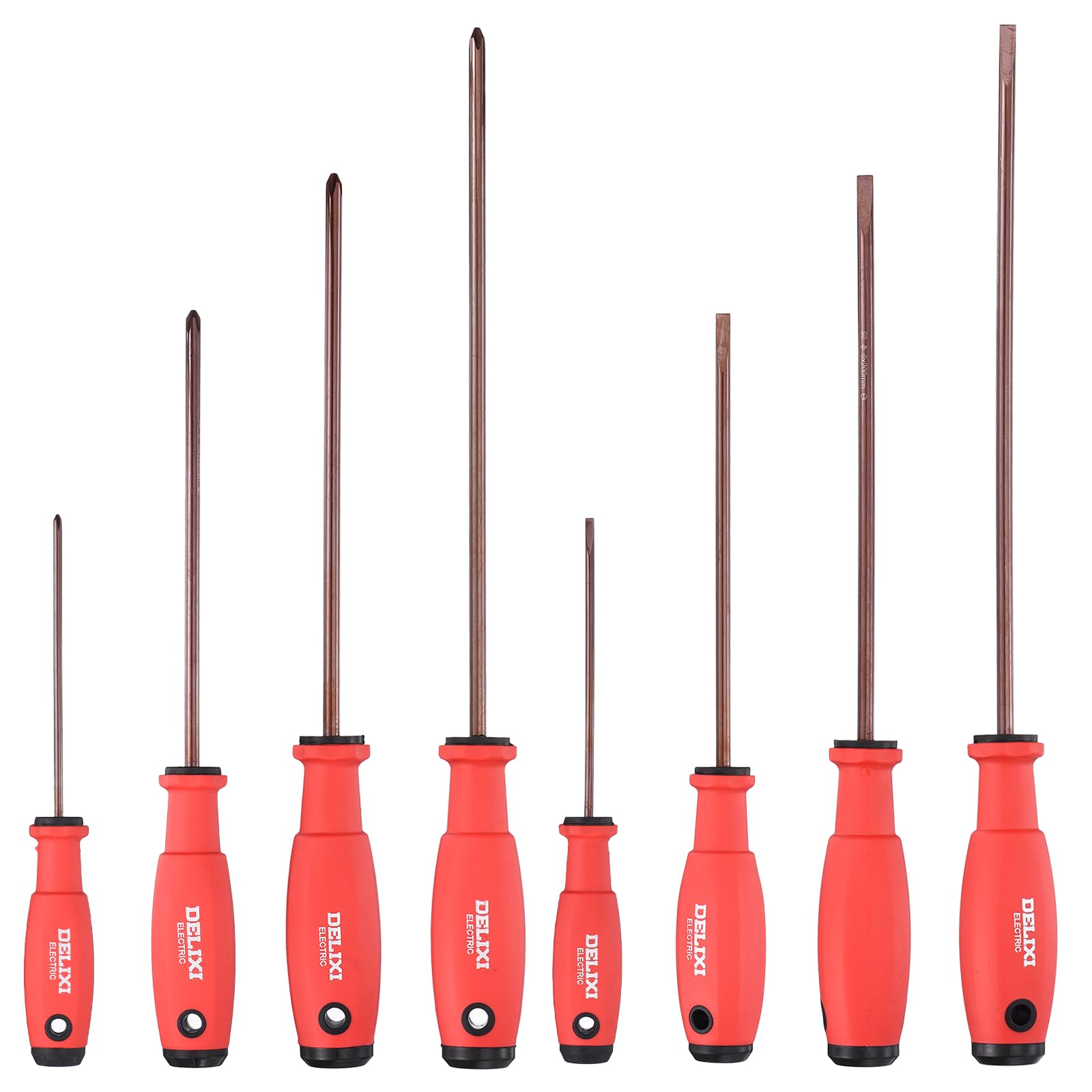 QUARKZMAN 8 Pezzi PH0+PH1+PH2+PH2+SL3+SL5+SL6+SL6 Cacciavite A Croce S2 Acciaio Magnetico Cacciaviti Di Precisione Industriali Cacciaviti Per Elettricista Per Serraggio