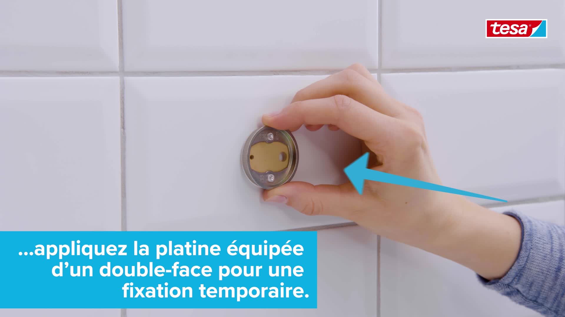 Tesa MOON GREY Gobelet Porte Brosse à Dents En Verre Satiné Avec Support, Gris Mat - Salles De Bains Modernes Et De Style Industriel - Sans Perçage - 96 Mm X 70 Mm X 109 Mm