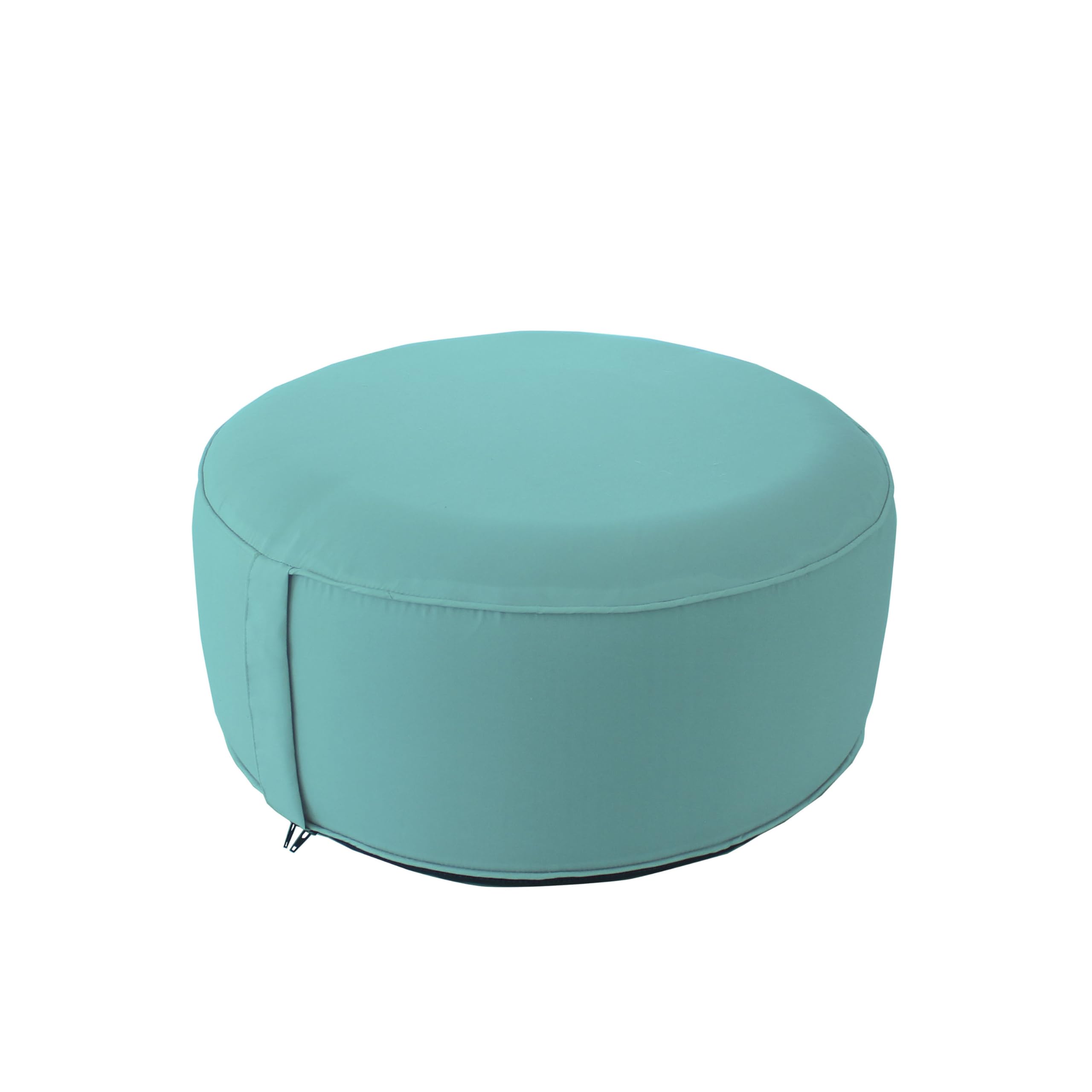 ED Enjoy Home - Puf de Exterior Redondo Hinchable, Turquesa, 55 x 55 cm, con Funda colección jardín Costa