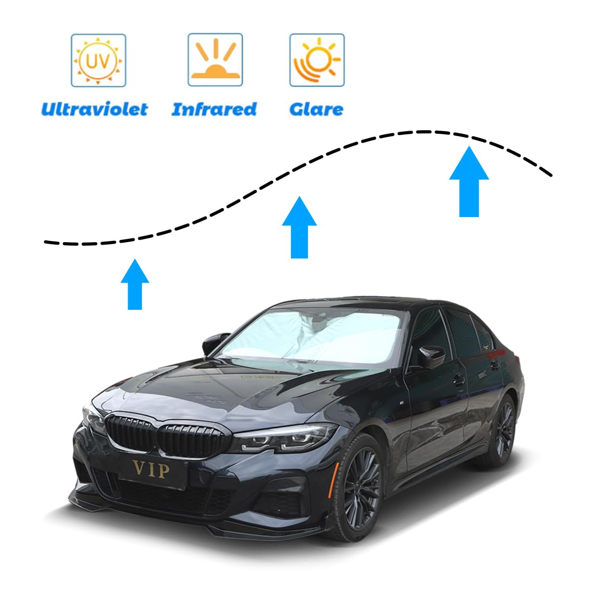 Pare-soleil Réfléchissant UV Pour BMW Série 3 G20 G28 2019-2022 - Pliable, Protection Habitacle