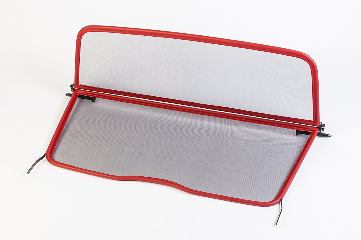 GermanTuningParts Wind Deflector for Chevrolet Camaro 6 (2015 Onwards) - Foldable - with Quick Fastener - Red | Windstop | Wind Blocker