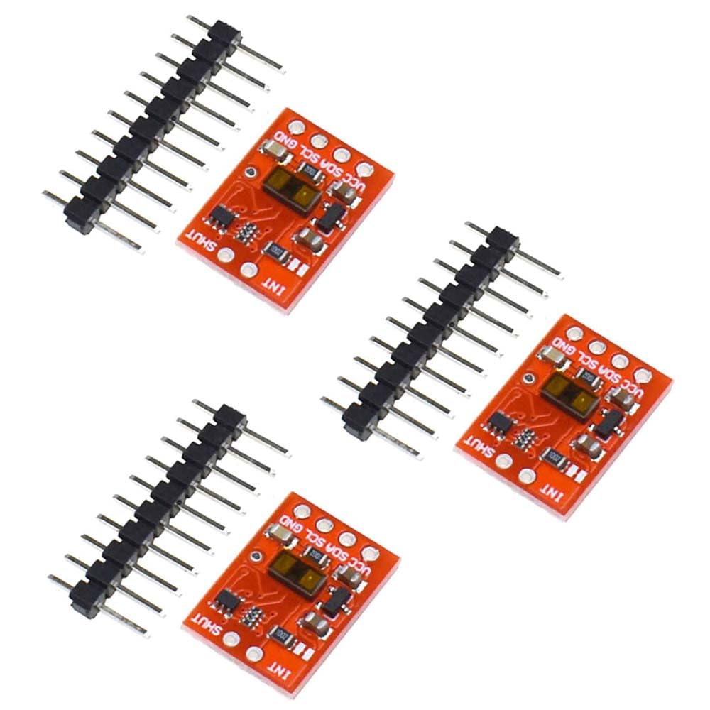 3pcs VL53L1X Ranging Time Sensor Module 3V-5V Distance 400cm Measurement Extension Board Module (3PCS VL53L1X red)
