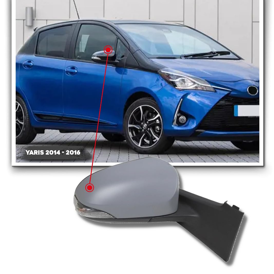 CG94 Retrovisore Elettrico Termico Sinistro (Lato Guida) Per Renault Kangoo - Calotta Nera - Vetro ASF