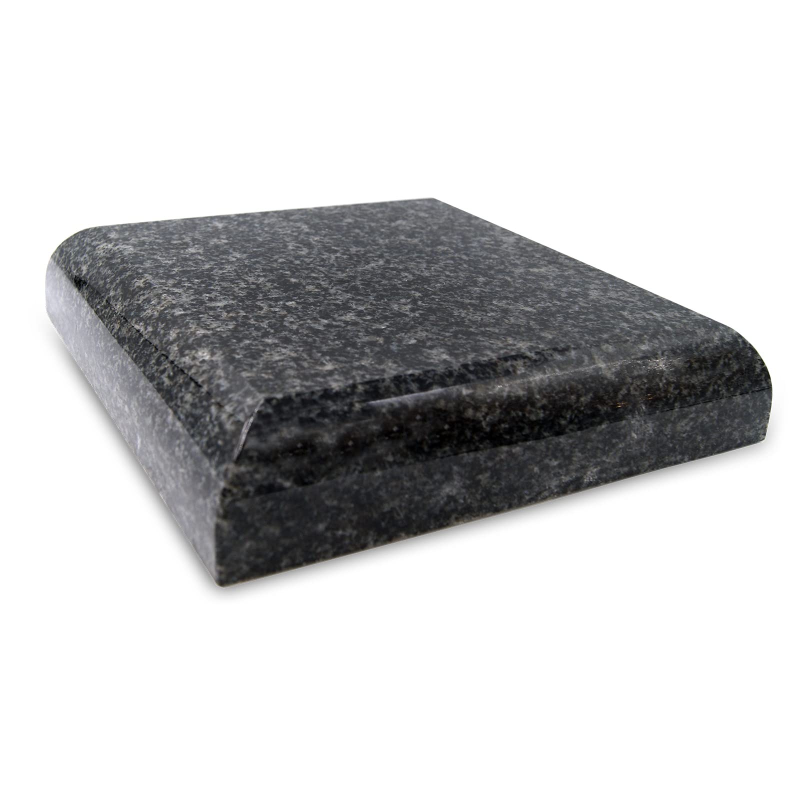 Lampen und Vasensockel eckig 20x20x6 cm aus Schwedisch Black Handmade Granitsockel für Grablaterne Vasen