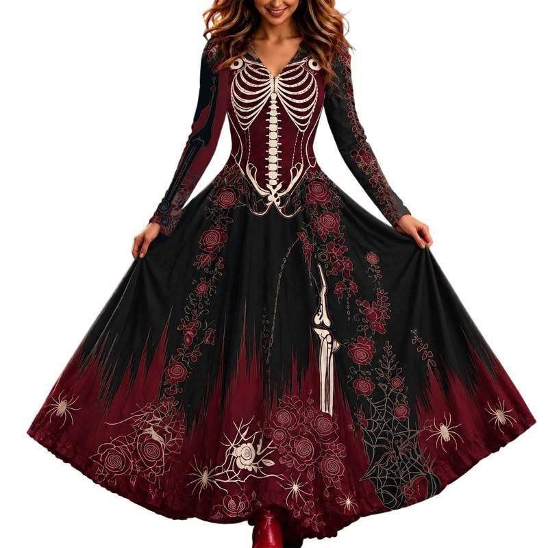 Halloween Costumes Adult Women Dresses for Costume Womens Woman Ladies Women's Witch Prom Dress Family Plus Size Vampire Witches 1950s Adults Rockabilly Outfits Devil Gothic Scary