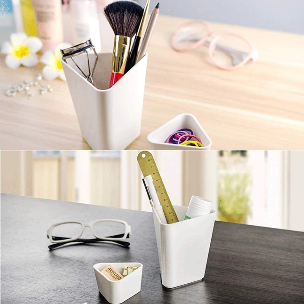 Papelería Portalápices de Doble Capa, portalápices multifunción con Fondo extraíble, portalápices, Soporte Creativo para brochas de Maquillaje Portalápices
