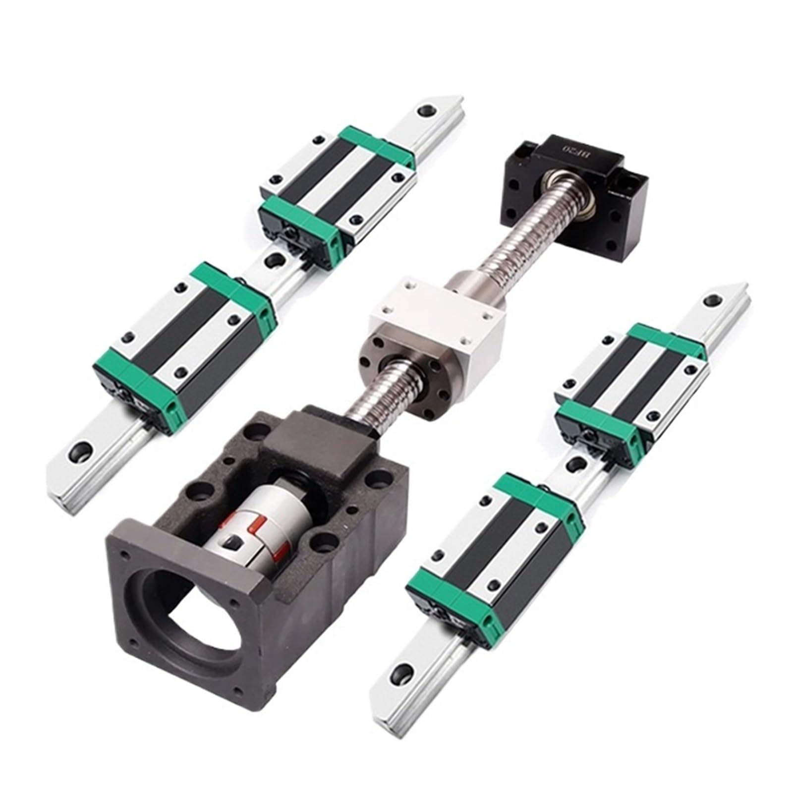 Metal Ball Screw nut end Processing 1set HGR20 Linear Guide+ SFU1605 L300-1000mm Ball Screw Kit+Motor Base(800mm)