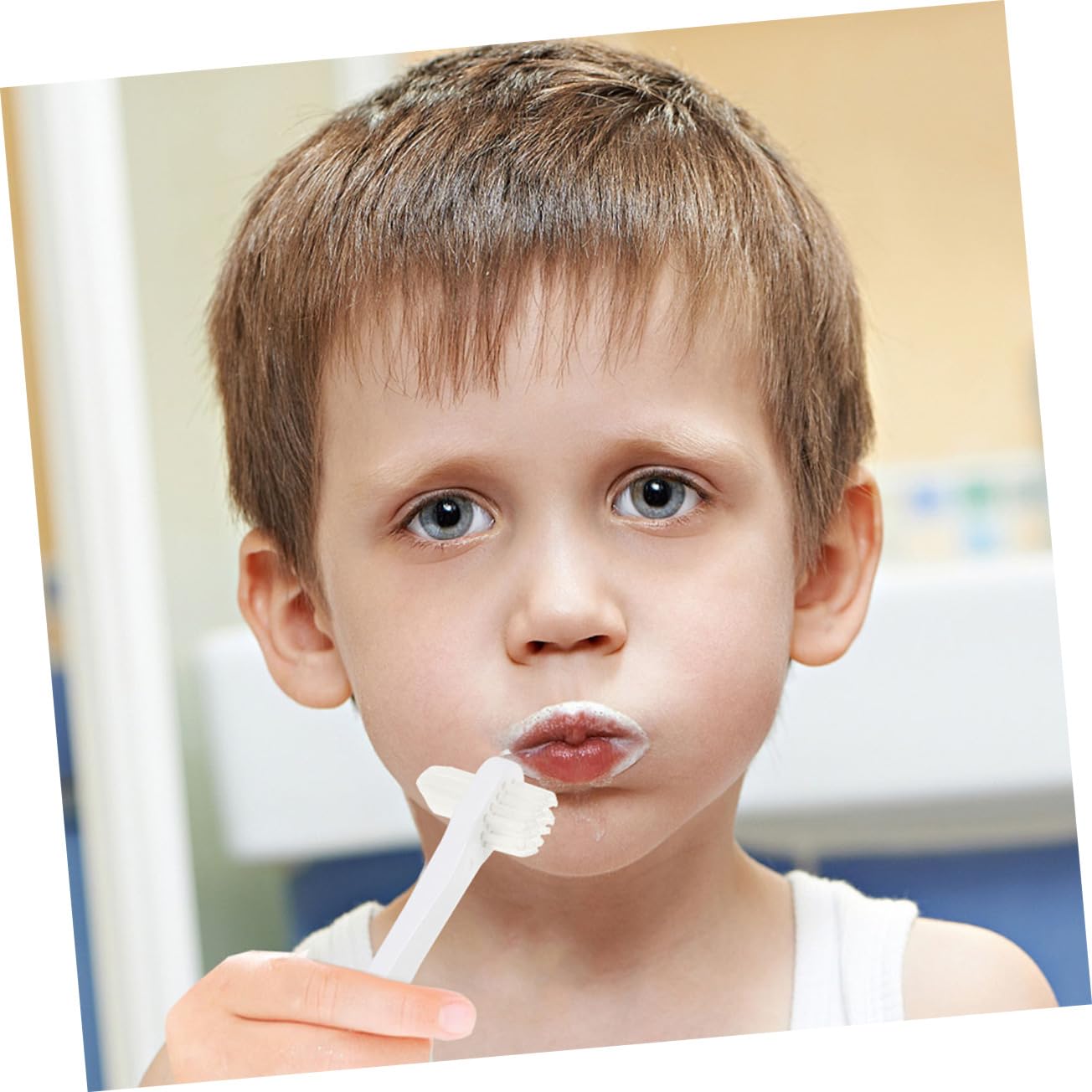 Beavorty 20 Pz finto spazzolino a doppia testa spazzolino portatile per dentiera a doppia faccia strumento per la pulizia dei denti finti detergente per protesi adulto