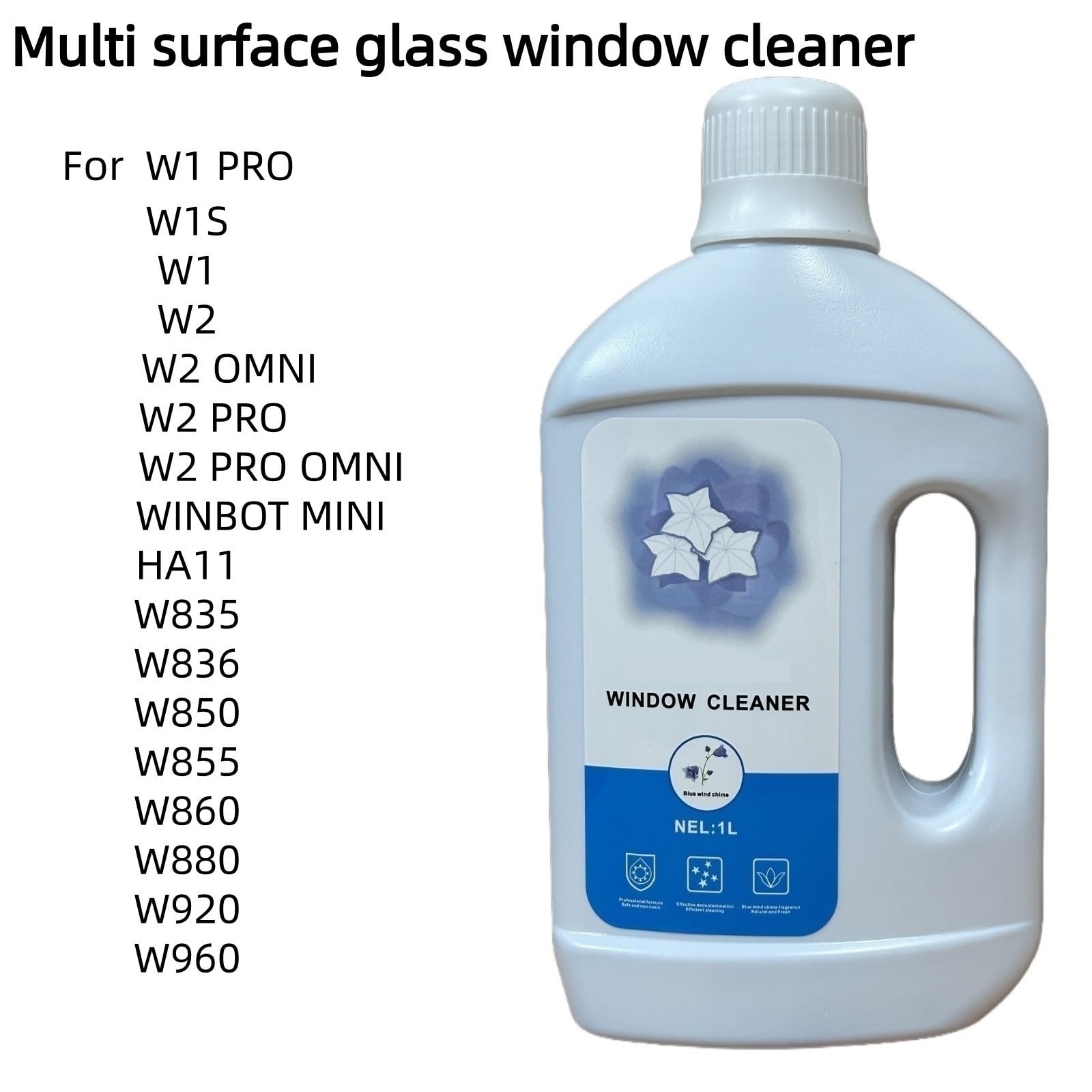 Fensterreinigungslösung, kompatibel mit ECOVACS Winbot W1 Pro/W2 Omni/W2 PRO Omni, Ersatzzubehör for Fensterreinigungsroboter(3 Pack)