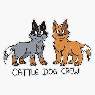 Cattle Dog Crew Sticker Vinyl Waterproof Sticker Decal Car Laptop Wall Window Bumper Sticker 5"