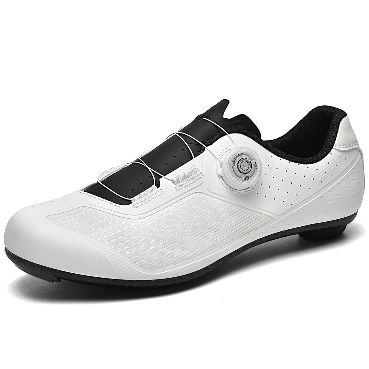 Herren Rennrad Fahrradschuhe mit Look SPD-SL Pedal, Schnelle Anpassung, Stabiler verschleißfester für Indoor Outdoor mit 3 Bolzen-Look Delta