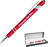 Vista 125 de Hasta 500 bolígrafos personalizados a granel con logotipo de mensaje de nombre comercial, bolígrafos grabados personalizados con lápiz óptico