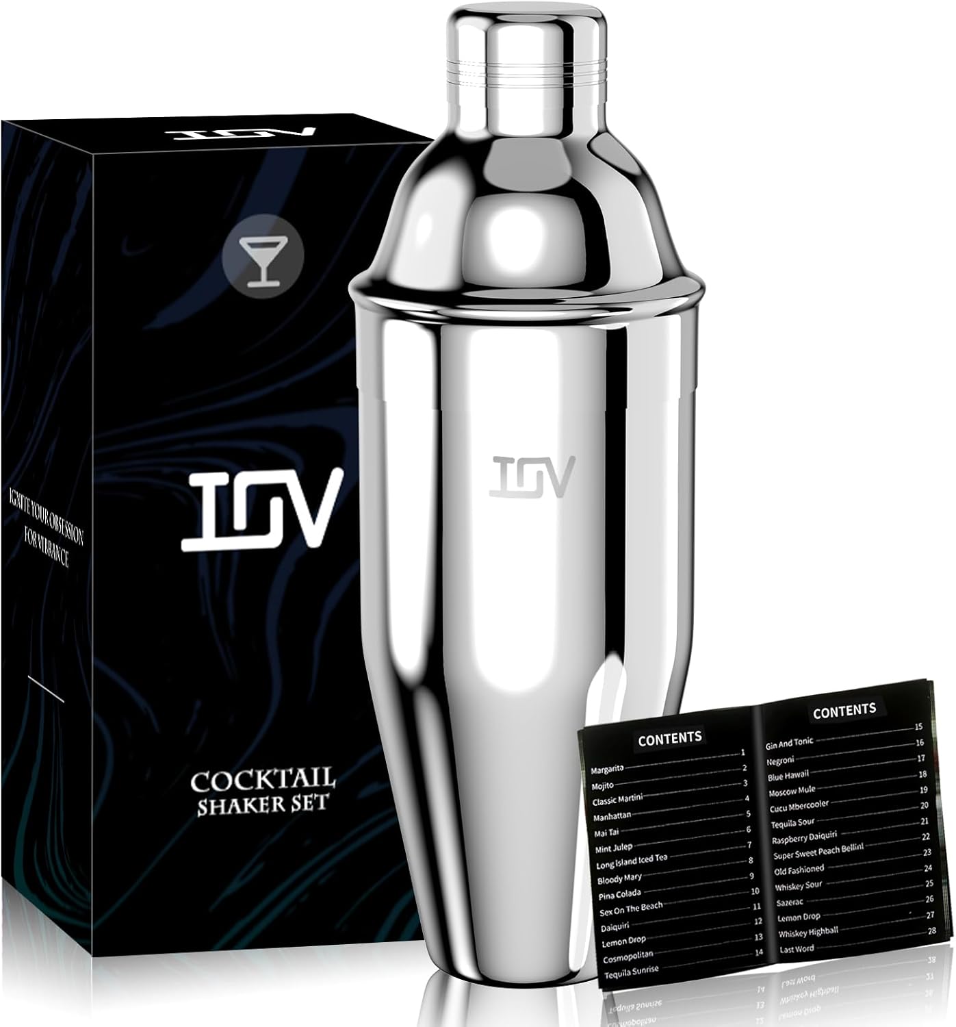 Cotail Shaker, i Shaker, Drink Mixer with Built-in Strainer,