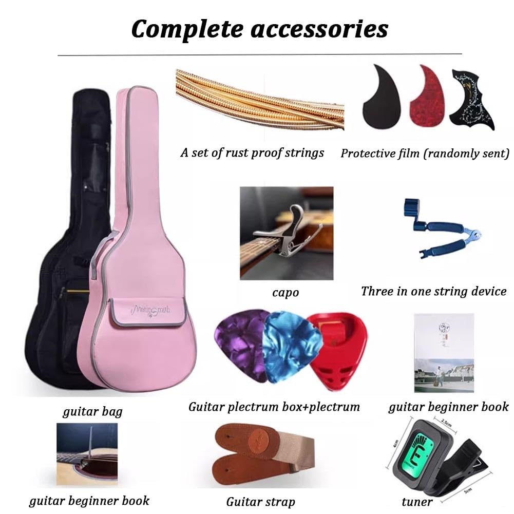 Akustikgitarren-Set für Anfänger mit Tasche für einfaches Lernen und Üben