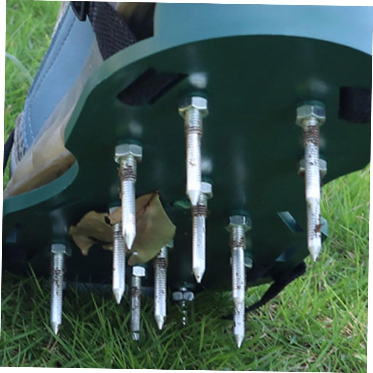 40pcs Metal Lawn Aerator Shoes with Durable Spikes Lightweight Spiked Shoes for Grass Aeration Enhance Soil Health and Water Circulation for Lawns and Gardens
