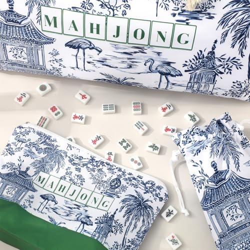 Juego de bolsas para Mah Jong estilo chino Pavilion miniatura 4