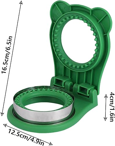 Miniatura 5 de Juego de cortador y sellador de sándwiches para niños, panqueques para sándwich y caja Bento (1, verde)