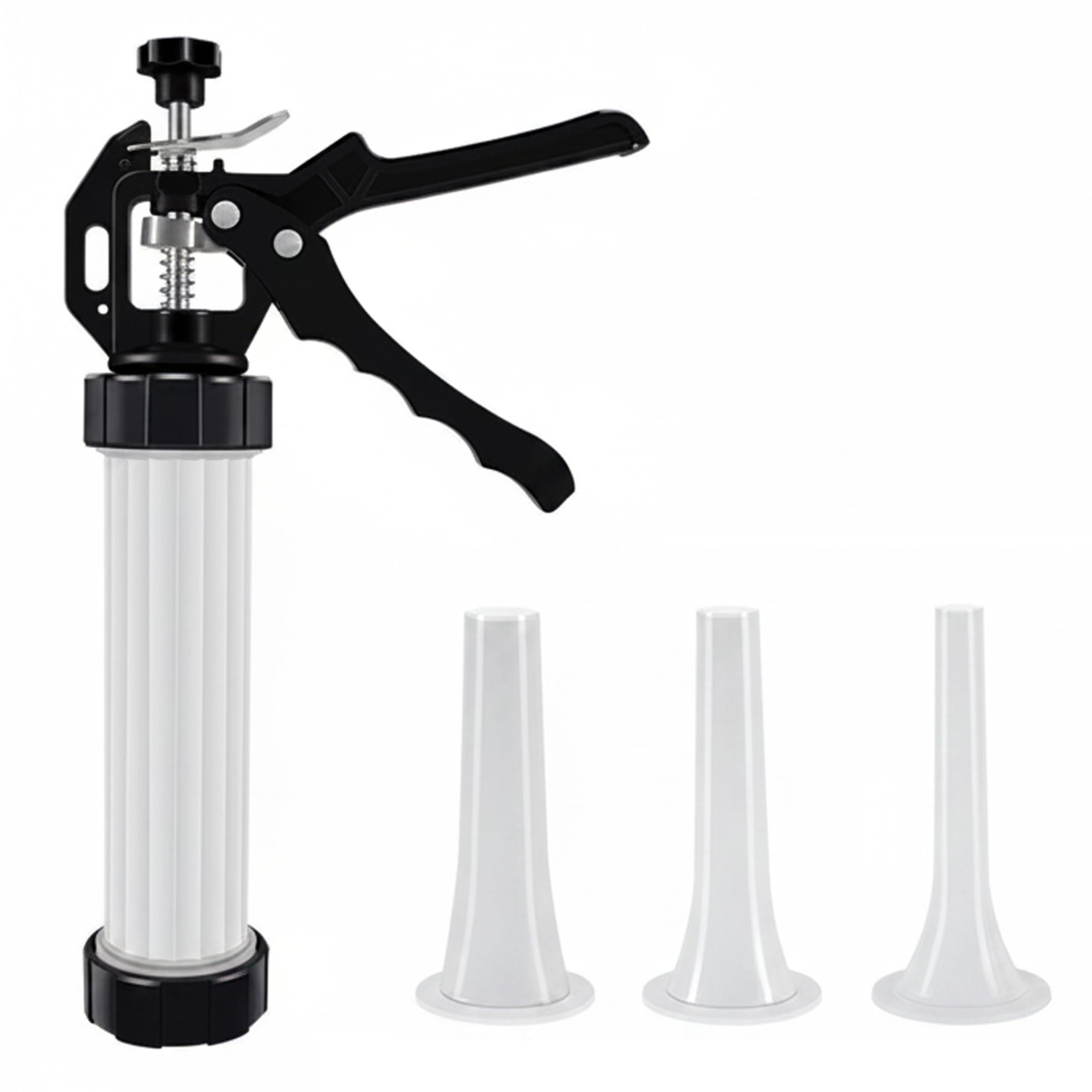 Ginwrek Jerky Gun Jerky Gun For Ground Meat, Manual Sausage Stuffer Machine Press-type Handheld Sausage Maker With 3 Size Nozzles, Food-grade Material For Homemade Sausages