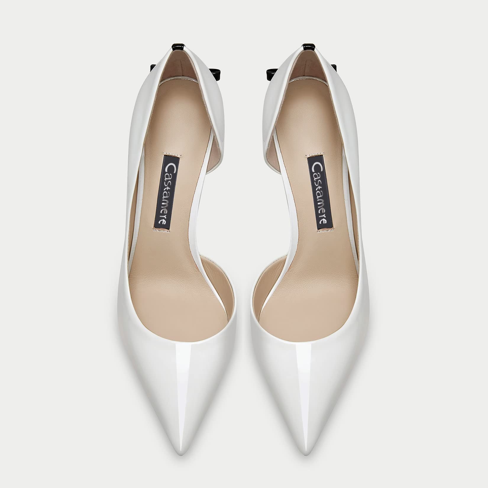 Castamere Mujer Alto High Aguja Heel Puntiaguada Punta Pumps Slip-on Nudo Arco de Boda Sexy Dress 8.5 CM Heels