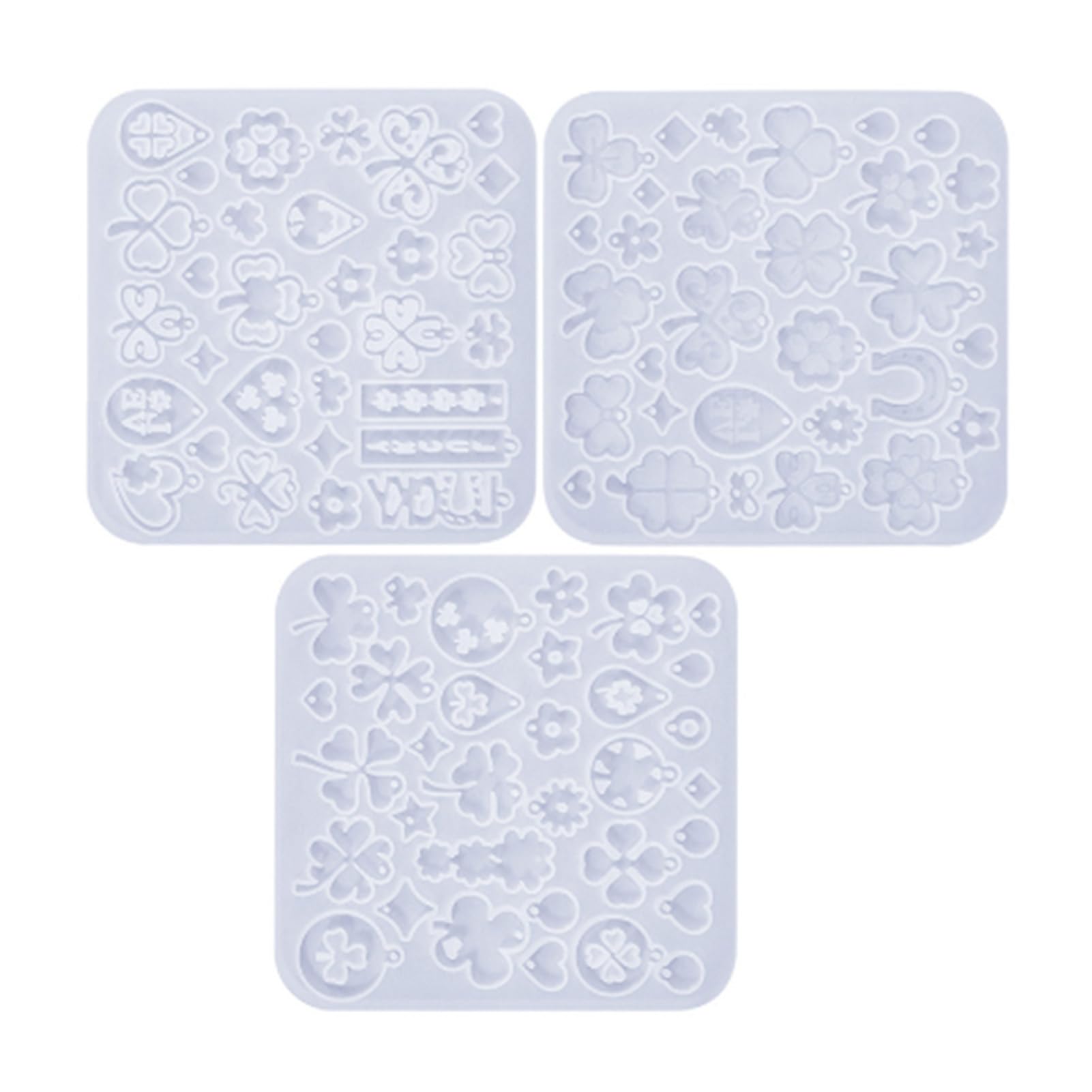 Kioalxz 3 Pcs Theme Silicone Molds Luck Mould Transform Diy Jewelry Making Experience With Earring Kit And Then Secure Matching Earring Component For Necklace