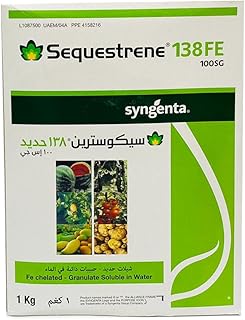 Syngenta Sequestrene 138 Fe 6% Chelated Iron to Correct Iron Deficiency of Plants,1kg/leaves/flowers/High Performance Chelated Iron 1kg