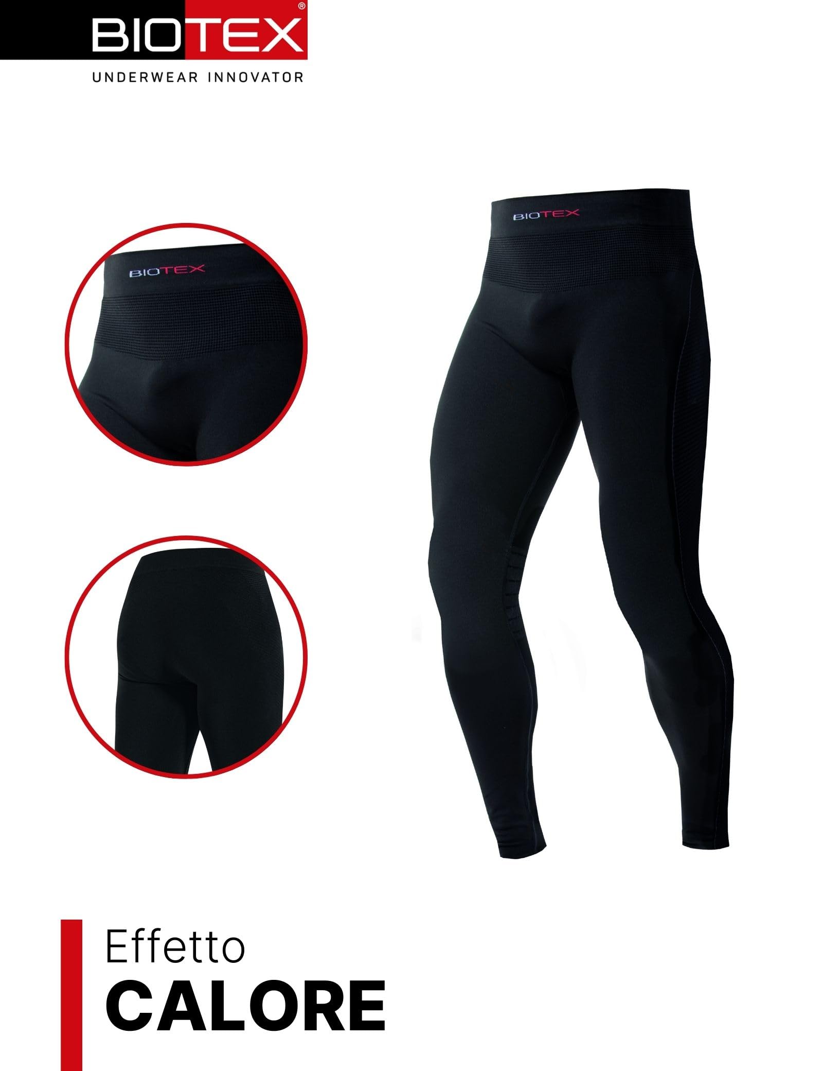 BIOTEX Collant de compression thermique intelligent unisexe, compression intelligente, idéal pour les sports de plein air d'hiver