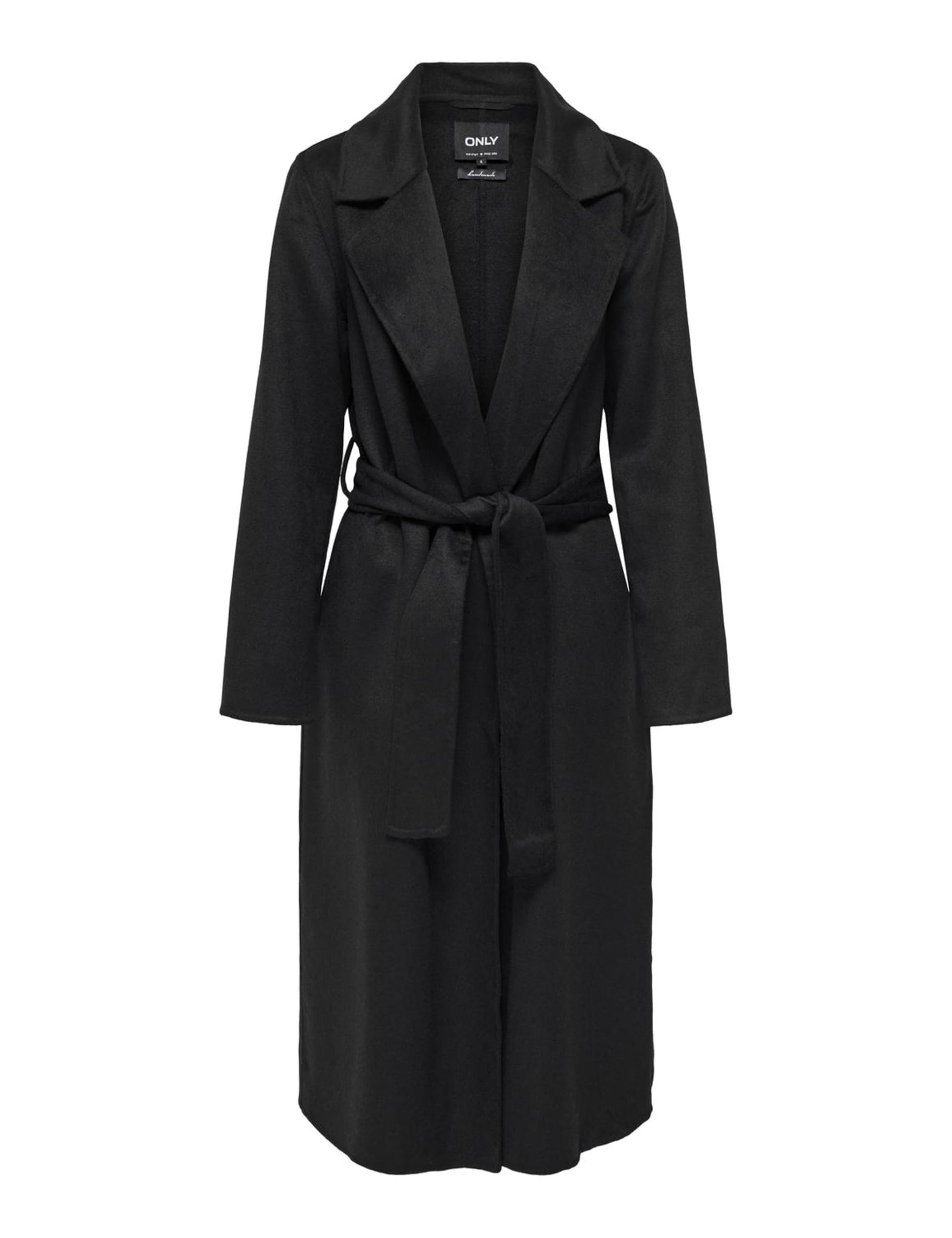 ONLY Onlbelina Belted Handmade Wool Coat OTW płaszcz damski, czarny, M