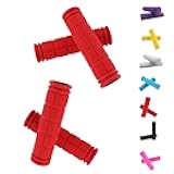 Bike Handlebar Grips, Non-Slip Rubber Bicycle Handle Bar Wraps for Kids Bikes(7 Colors)