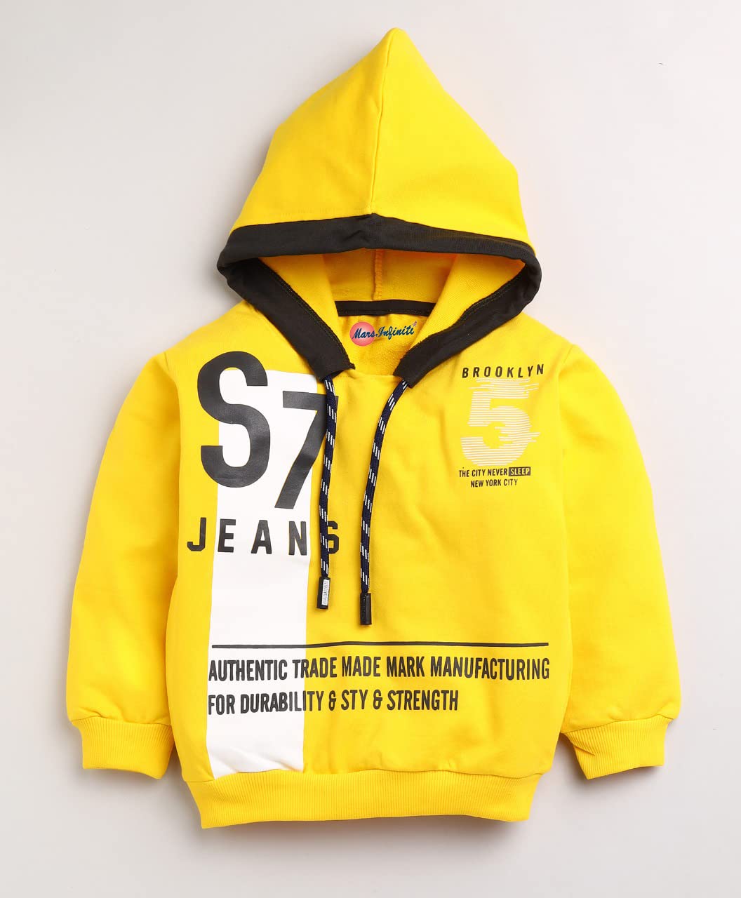 Mars Infiniti Yellow Color Winter Hood Sweatshirt for 2 to 3 Years