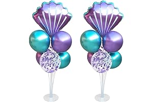 Mermaid Table Centerpiece Balloons Stand Kit for Little Mermaid Party